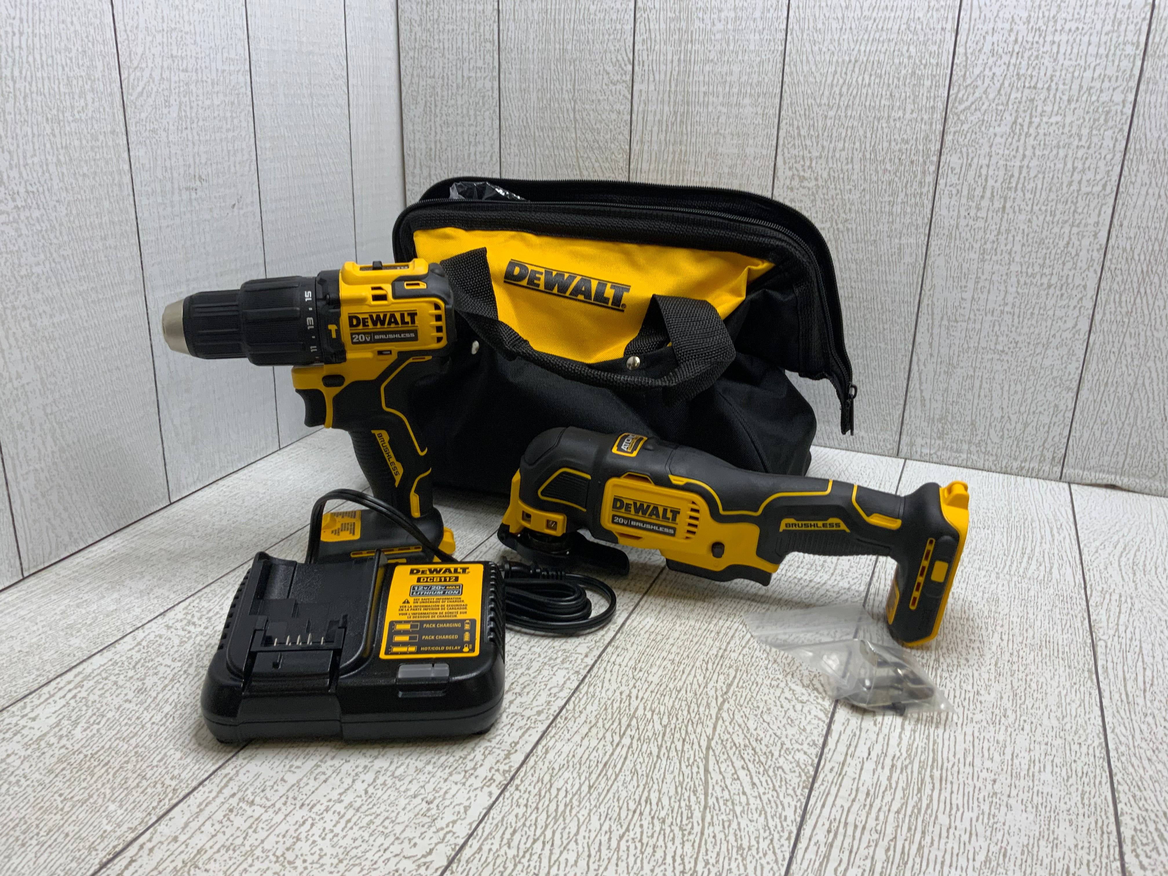 Dewalt Oscillating Multi Tool + 1/2" Hammer Drill/Driver Kit (No Battery) (8052219150574)